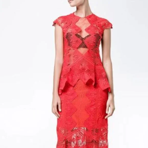 Jonathan Simkhai | Other | Jonathan Simkhai Intricate Lace Appliqu Top And  Skirt Nwt | Poshmark